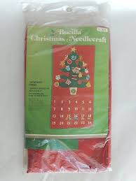 Bucilla Christmas Needlecraft Kit 1671 Vintage Advent Calendar Counting The Days Felt Advent Calendar Christmas Advent Needlecraft Kits