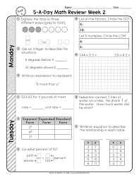 Review 7th and 8th grade vocabulary. Free 6th Grade Daily Math Spiral Review Teacher Thrive