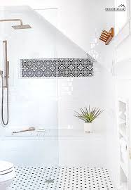 The main material of tiles used in such ideas like this is glass. The Easiest Tile Project With The Biggest Impact White Bathroom Tiles Bathroom Tile Designs Bathroom Remodel Master