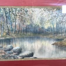 FRED IRVING SIGNED FRAMED OIL PAINTING