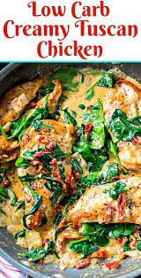 Low Carb Creamy Tuscan Chicken Recipe Keto Recipes Dinner Low Carb Chicken Recipes Healthy Low Carb Dinners
