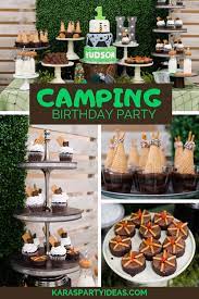 All of these camping theme classroom ideas center around a tent or camper, hikes to see nature animals, fishing, campfires, and more. Kara S Party Ideas Camping Birthday Party Kara S Party Ideas