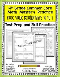 Place Value Relationships 10 To 1 Worksheets Common Core Math Place Values Math Measurement