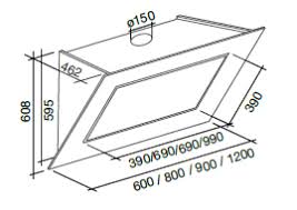 Falmec Quasar Mur 120 Cm Hottes Murales