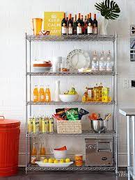 But if you've always thought they were better suited for storing, say, golf bags out in the garage, then these wire shelves in the kitchen can be both practical and stylish! 12 Metal Shelves Ideas Shelves Metal Shelves Wire Shelving