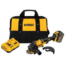Dewalt Flexvolt 60 Volt Max Lithium Ion Cordless Brushless 4 1 2 In Angle Grinder With Battery 2ah Charger And Contractor Bag Dcg414t1 Dewalt Angle Grinder Grinder
