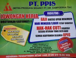 Lowongan kerja tahun 2021 lowongan kerja sma smk d3 s1 loker terbaru semua jurusan lowongan bank lowongan bumn lowongan cpns lowongan pekerjaan tahun 2021. Lowongan Kerja Rokok Semarang Lowongan Kerja Terbaru