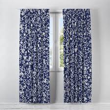 Room with green paneled walls and blue and white curtains (winterthur leaf fabric by zoffany) #countrycurtainsideas #whitecurtains. Navy Blue White Vines Window Treatments Custom Window Curtains Windo Folk N Funky