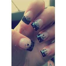 Black And Silver Glitter Acrylic Nails Acrylic Nails Black French Tips Black And Silver Glitter Black Nails Nails Acrylic Nails