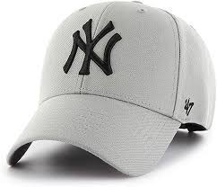 47 Brand New York Yankees Mvp Hat Cap Grey Black Yankees Cap Yankees Hat Cap
