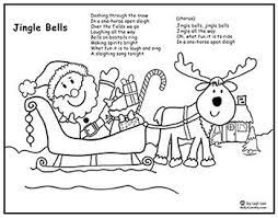 Jingle Bells Song Santa Sleigh Coloring Page Lyrics Coloring For Kids Valentines Day Coloring Page Jingle Bells Lyrics