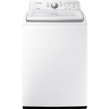 When to add laundry pods to washing machines. Samsung 4 5 Cu Ft High Efficiency Top Load Washer In White Wa45n3050aw The Home Depot