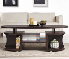 Modern Walnut Coffee Table W Shelves Cocktail Tv Table Living Room Furniture New Coffee Table Walnut Coffee Table Modern Round Coffee Table Living Room