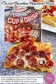 iconic grandma style pan pizza with pepperoni cups recipe in 2021 pizza recipes homemade easy homemade pizza pepperoni
