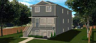Plan 2012640 Narrow Lot Front To Back Triplex By Edesignsplans Ca Great For A Narrow Lot Floor Plans Are All Narrow Lot House Plans Triplex House Design