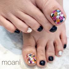 夏 オールシーズン フット ピーコック ピンク moaniのネイルデザイン no 4301364 ネイルブック ネイル ネイルデザイン デザイン