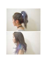 お目立ち度maxなマーブルインナーカラーはポニーテールをしても mery メリー ヘアスタイリング クレイジー 髪 ヘア アイディア