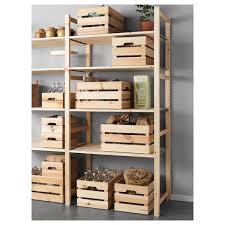 Knagglig Kist Grenen 46x31x25 Cm Ikea In 2020 Ikea Rack Design Shelving