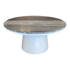 112 cm w x 61 cm d x 41 cm h. West Elm Marble Pedestal Coffee Table Design Plus Gallery