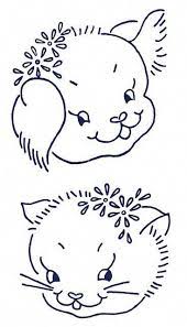 puppy and kitten by k0dama via flickr sewinggal4 vintage embroidery over 1 000 pins vin patterns transfers designs aigle coloriage