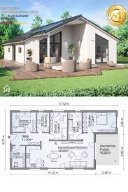 Bungalow Sh 147 B Modern With Gable Roof Scanhaus Marlow Direct Construction Modern Bungalow In 2020 Modern Bungalow House One Floor House Plans Modern Bungalow