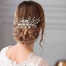Then, make a hoop and braid the two pieces of copper wire to a desired length (as shown in the picture); Simsly Pearl Wedding Hair Combs Crystal Bridal Headpiece Gold Hair Accessories For Women And Girls Walmart Canada