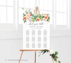 Succulent Seating Chart Cactus Wedding Seating Chart