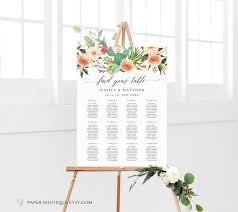 succulent seating chart cactus wedding seating chart