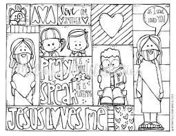 Some of the coloring page names are picture of jesus love me coloring color luna, heavenly father and jesus love me coloring color luna, jesus love me and the other children too coloring color luna, jesus loves me cross coloring coloring sun, jesus loves me coloring card by memory cross, jesus loves me coloring card in. Melonheadz Lds Illustrating Free General Conference Notes Jesus Loves Me Coloring Page And Young Women Theme Coloring Page Printables