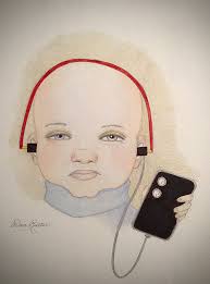 Children using electronics everywhere