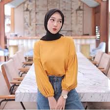 Baju atasan blouse wanita lengan panjang modis model. Blouse Wanita Lengan Panjang Blouse Lucy Blouse Rayon Polos Atasan Hijab Fesyen Wanita Pakaian Wanita Atasan On Carousell