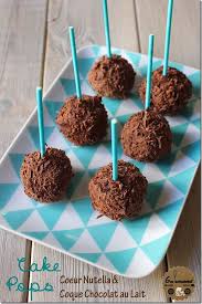 Cake Pops Cœur Nutella Et Coque De Chocolat Au Lait Nutella Chocolat Au Lait Sucette Chocolat