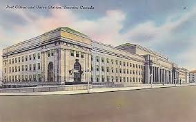 Post Office And Union Station Toronto Canada Postcard Union Station Post Office Toronto