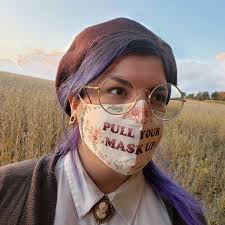 Pull Your Mask up Cottagecore Adjustable Facemask With Filter