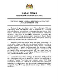 Rakyat sudah menderma sebanyak rm7,075,508.79 kepada tabung harapan malaysia dalam masa kurang 24 jam selepas pelancarannya. Penutupan Rasmi Tabung Kementerian Kewangan Malaysia Facebook