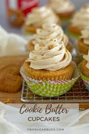 Biscoff Cookie Butter Cupcakes Recipe Two Sugar Bugs Recipe In 2020 Cupcake Recipes Butter Cupcake Recipe Butter Cookies