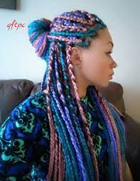 I Tried It Multi Colored Box Braids Colored Box Braids Box Braids Hairstyles Hair Styles