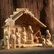 Olive Wood Nativity Set Christmas Nativity Scene Nativity Set Christmas Nativity