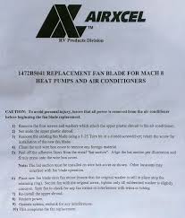 Lower profile means less drag, improved fuel efficiency. Rvp Airxcel Coleman Mach 8 A C Quiet Outside Fan Kit Irv2 Forums