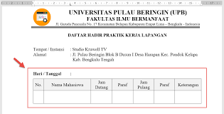 Maybe you would like to learn more about one of these? Membuat Lembar Daftar Hadir Praktik Kerja Lapangan Pkl Dengan Microsoft Word Tutup Kurung