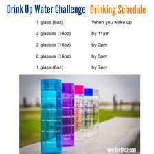 Have Trouble Drinking The Recommended Daily Water Intake Here S A Water Schedule For You Give It A Try The S Water Challenge Daily Water Intake Workout Food