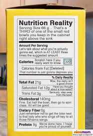 Take A Look At A Really Useful Nutrition Label Nutrition Labels Nutrition Facts Label Dietitian Humor