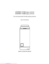 Aeg Lavamat 47080 Aqua Control Manuals Manualslib