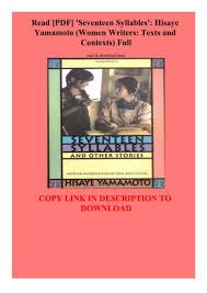 On tuesday, may 3, google doodle paid tribute to japanese american author hisaye yamamoto by featuring her on their homepage. Read Pdf Seventeen Syllables Hisaye Yamamoto Women Writers Texts And Contexts Full Flip Ebook Pages 1 3 Anyflip Anyflip