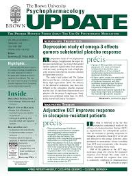 Check spelling or type a new query. Depression Study Of Omega 3 Effects Garners Substantial Placebo Response 2015 The Brown University Psychopharmacology Update Wiley Online Library