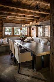 32 Amazing Examples Of Cabin Decor Dining Room Inspiration Dining Room Design Rustic Dining Room