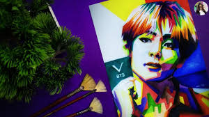 Any information you publish in a comment, profile, work, or content that you post or import onto ao3 including in summaries, notes and tags, will be accessible . Bts V Kim Taehyung ê¹íí Portrait Acrylic Painting Tutorial Youtube