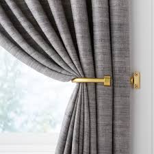 cb brass curtain tiebacks set of 2 reviews crate and barrel curtain tie backs curtains home curtains