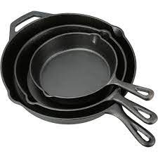 Hours may change under current circumstances Ozark Trail 3 Piece Cast Iron Skillet Set Pre Seasoned 8 10 5 12 Walmart Com Walmart Com