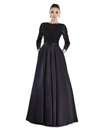 Fenghuavip Round Collar Long Sleeves Lace Black Long Evening Dress For Women 2 Long Sleeve Evening Dresses Evening Dresses Evening Dresses Long